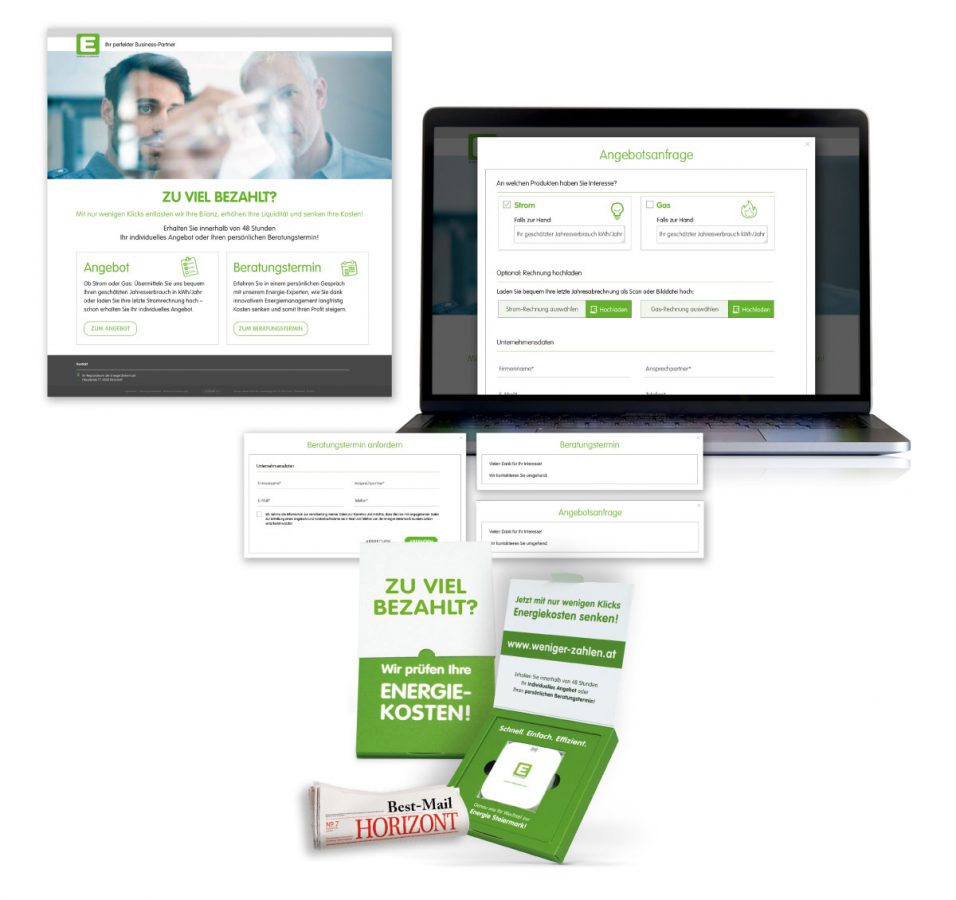 LDD - Multi-Channel-Kampagne u. a. mit Landingpage und Direct Mailings