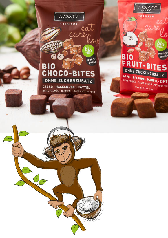 LDD - NUSSYY® Bio Choco-Bites<br>Fruit-Bites Packaging