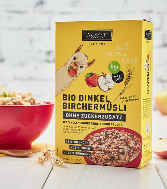 LDD - NUSSYY® Bio Dinkel Birchermüsli Packaging